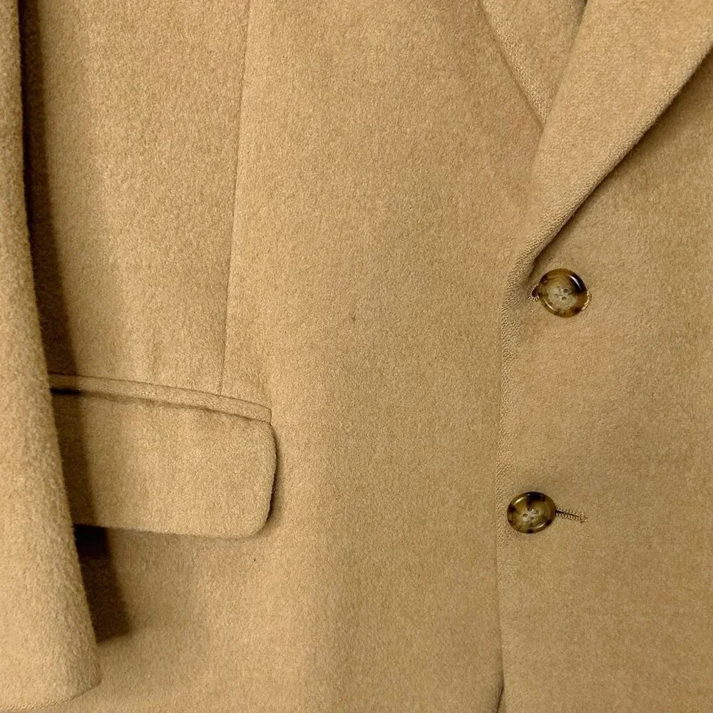Strouse’s Men’s Jacket sz 46R? 100% Camel Hair Sport Blazer Tan Soft USA
